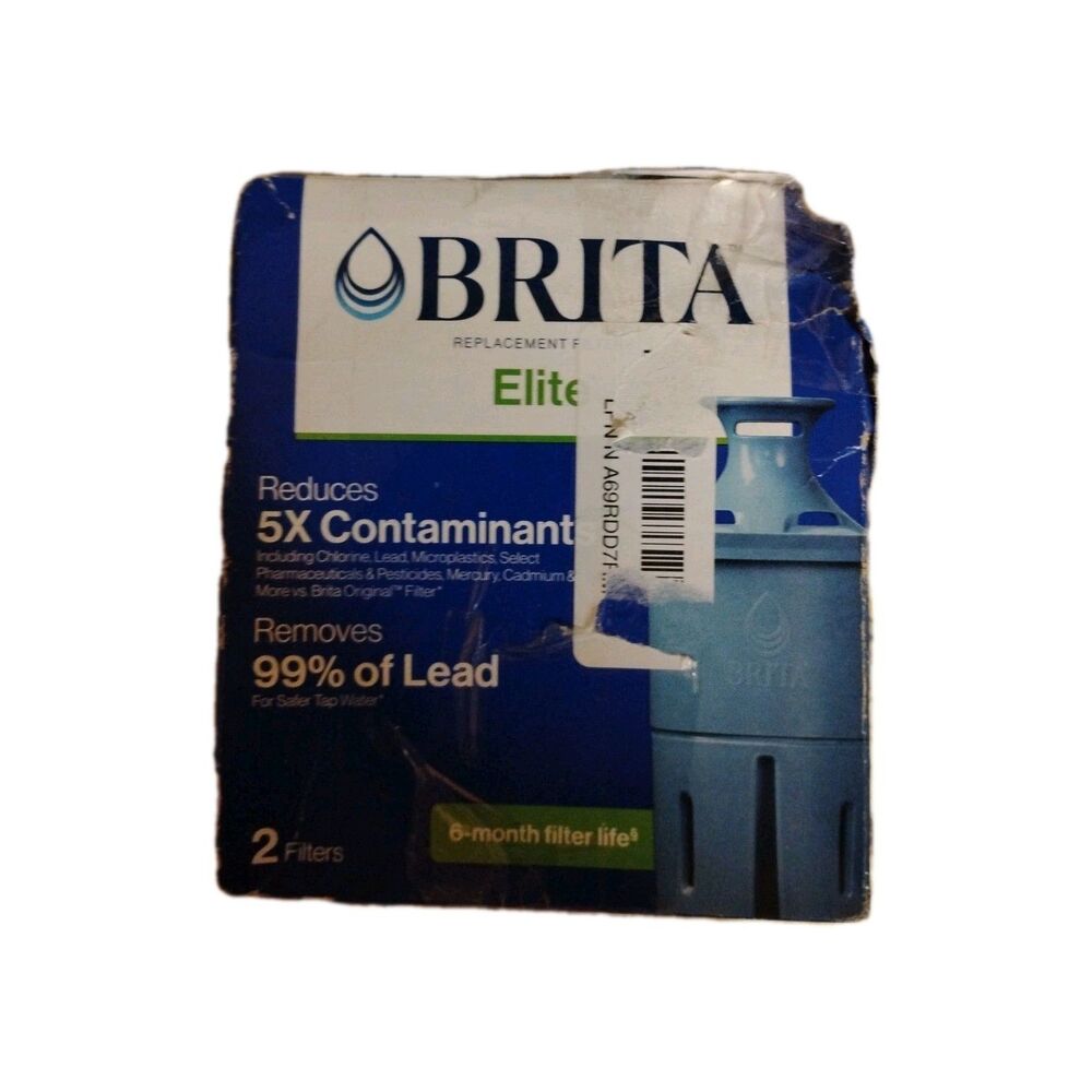 Brita Elite Long lasting Replacement Filters For Pitchers And Dispensers 2 Count